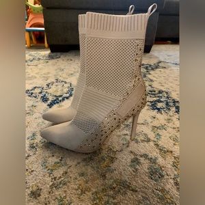 Bebe tan Joselyn heel boots
